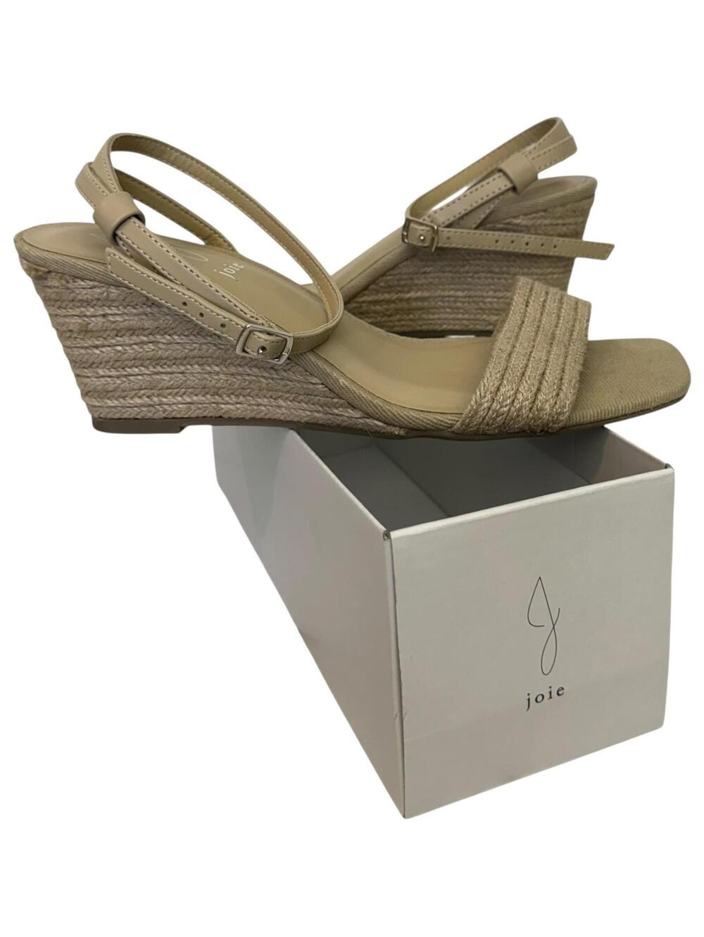 Joie Women's 8.5 Square Toe Wedge Block Heel Sandals - Picture 3 of 9